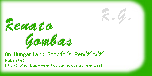 renato gombas business card